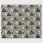 Papier Cadeau Ornement rustique Kraft Winter Woodland Spruce Sta (Plat)