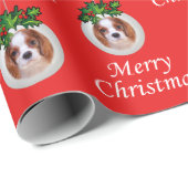 Papier Cadeau Ornements Cavalier Spaniel Noël (Coin rond)
