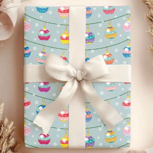 Papier Cadeau Ornements de fête & Flocons de neige
