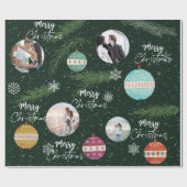 Papier Cadeau Ornements de flocon de neige de la feuille de Noël (Plat)