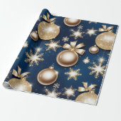 Papier Cadeau Ornements de Glitterie (Déroulé)