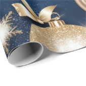 Papier Cadeau Ornements de Glitterie (Coin rond)