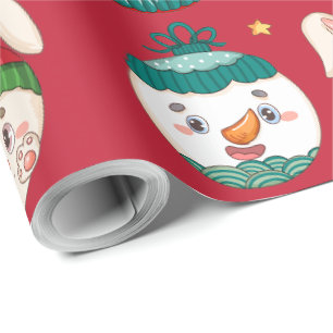 Papier Cadeau Ornements de Noël