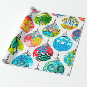 Papier Cadeau Ornements de Noël (Déroulé)