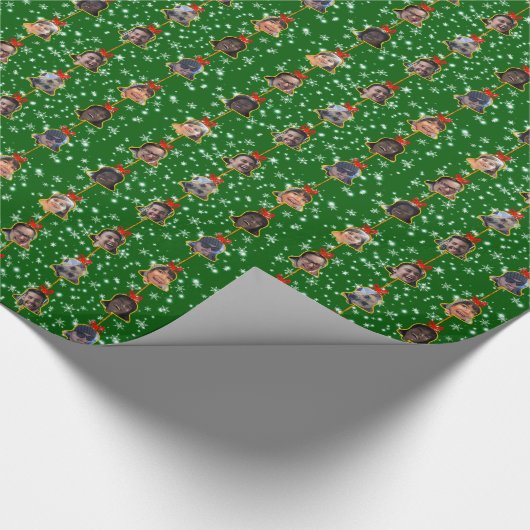 Papier Cadeau Ornements de Noël Bell 9 Photos D-Green (Coin)