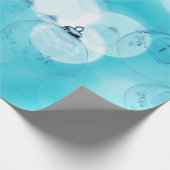 Papier Cadeau Ornements de Noël Bleu (Coin)