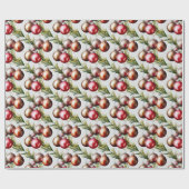 Papier Cadeau Ornements de Noël Chic Fêtes (Plat)