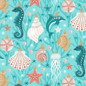 Papier Cadeau Ornements de Noël côtiers