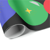 Papier Cadeau Ornements de Noël de Jésus de joyeux anniversaire (Coin rond)