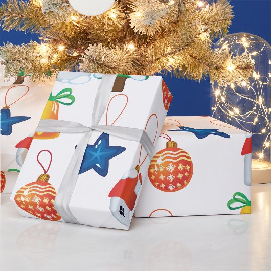 Papier Cadeau Ornements de Noël décoratifs