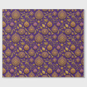 Papier Cadeau Ornements de Noël décoratifs en or (Plat)