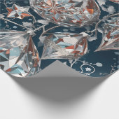 Papier Cadeau Ornements de Noël en cristal papier enveloppant (Coin)