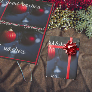 Papier Cadeau Ornements de Noël en glamour foncé