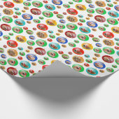 Papier Cadeau Ornements de Noël Pekingese (Coin)