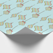 Papier cadeau Ornements de Noël Rétro (Coin)