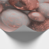 Papier Cadeau Ornements de Noël Rose Gold Silver (Coin)