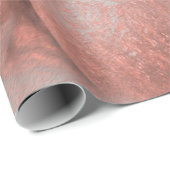 Papier Cadeau Ornements de Noël Rose Gold Silver (Coin rond)