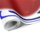 Papier Cadeau Ornements de Noël & Ruban - (Coin rond)