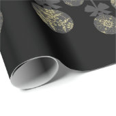 Papier Cadeau Ornements en ampoules grises Papier d'enveloppemen (Coin rond)