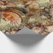 Papier Cadeau Ornements en papier Père Noël victorien (Coin)