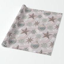 Ornements et flocons de neige doux de style vintag