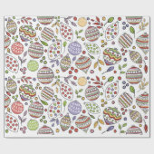 Papier Cadeau Ornements festifs (Plat)