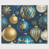 Papier Cadeau ornements festifs de noël enveloppant papier (Plat)