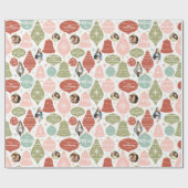 Papier Cadeau Ornements photo de vacances (Plat)