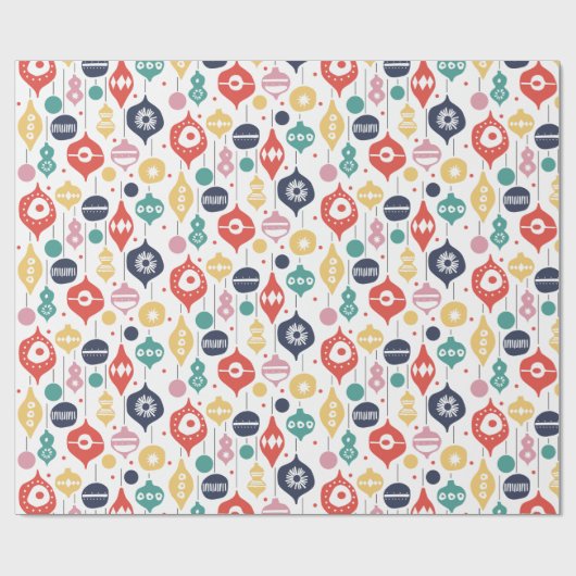 Papier Cadeau Ornements rétro (Plat)