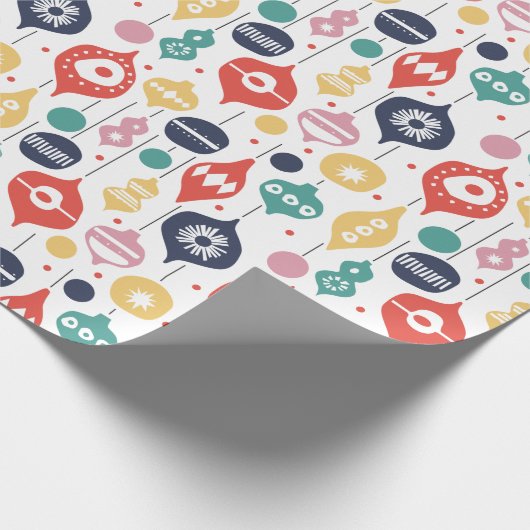Papier Cadeau Ornements rétro (Coin)