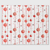 Papier Cadeau Ornements Rétro Et Papier Enveloppant Perles (Plat)