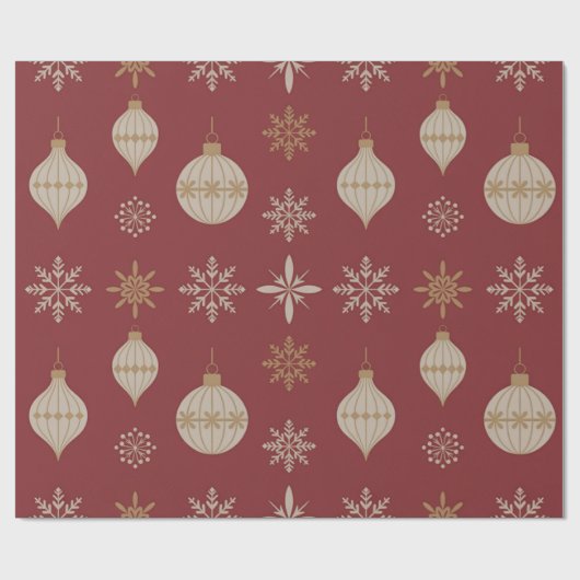 Papier Cadeau Ornements Vintage (Plat)