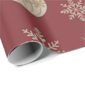 Papier Cadeau Ornements Vintage (Coin rond)