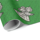 Papier Cadeau Ornements vintages (Coin rond)