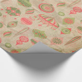 Papier Cadeau Ornements Vintages (Coin)