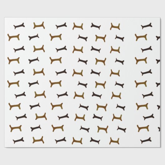 Papier Cadeau Os de chien (Plat)