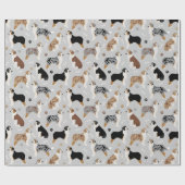 Papier Cadeau Os et pattes des bergers australiens (Plat)