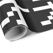 Papier Cadeau OTAKU 8 bits Pixel japonais Katakana vertical (Coin rond)