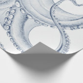 Papier Cadeau Otopus bleu Cephalopod Craken Encre (Coin)