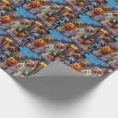 Papier Cadeau Otterhound Trick-or-Treating en costumes d'Hallowe (Coin)