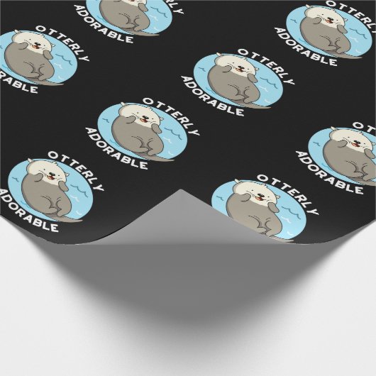 Papier Cadeau Otterly Adorable Funny Otter Pun (Coin)