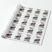 Papier Cadeau Otters Je Vis Manger Des Otters Drôle (Déroulé)