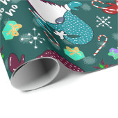 Papier Cadeau Où Sont Mes Gnomies ? Gnome de Noël en hiver (Coin rond)