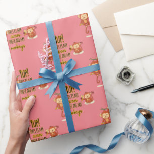 Papier Cadeau Ouais ! C'est mon cirque, ce sont mes deux singes