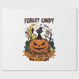 Papier Cadeau Oublie les bonbons, donne-moi simplement Halloween