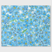 Papier Cadeau Oublie-moi pas l'aquarelle (Plat)