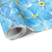 Papier Cadeau Oublie-moi pas l'aquarelle (Coin rond)