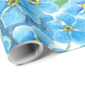 Papier Cadeau Oublie-moi pas l'aquarelle (Coin rond)