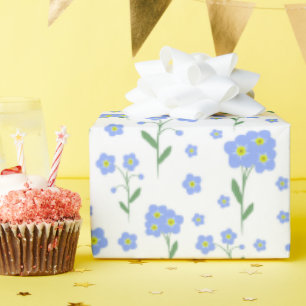 Papier Cadeau Oubliez-moi-non, motif sans fleur