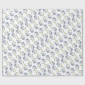 Papier Cadeau Oubliez-moi pas des fleurs (Plat)